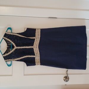 Lilly Pulitzer Dress Leigh Shift Navy Size 10